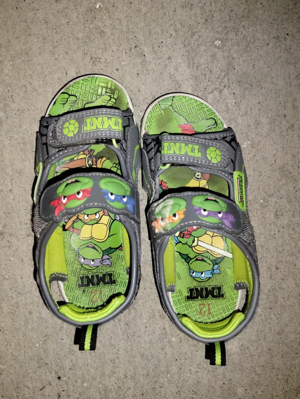 Teenage Mutant Ninja Turtle Sandals Size 12